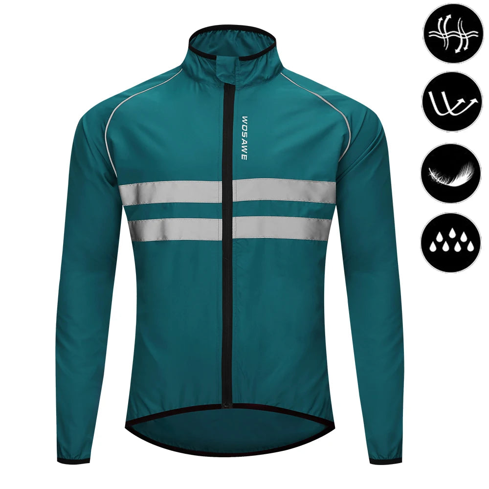 WOSAWE Men’s Packable Reflective Windproof Cycling Jacket
